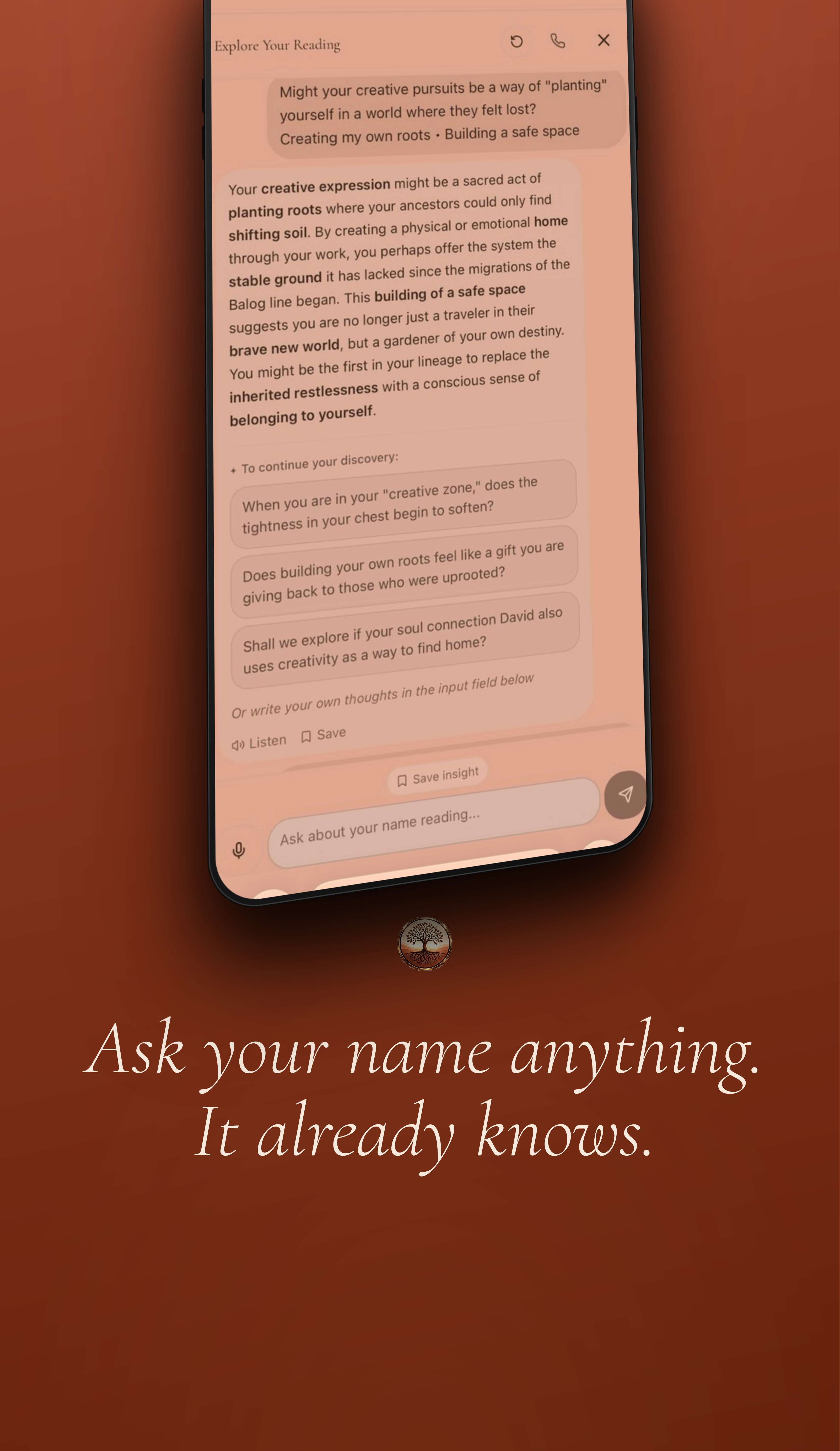 Name Roots — chat and explore your reading