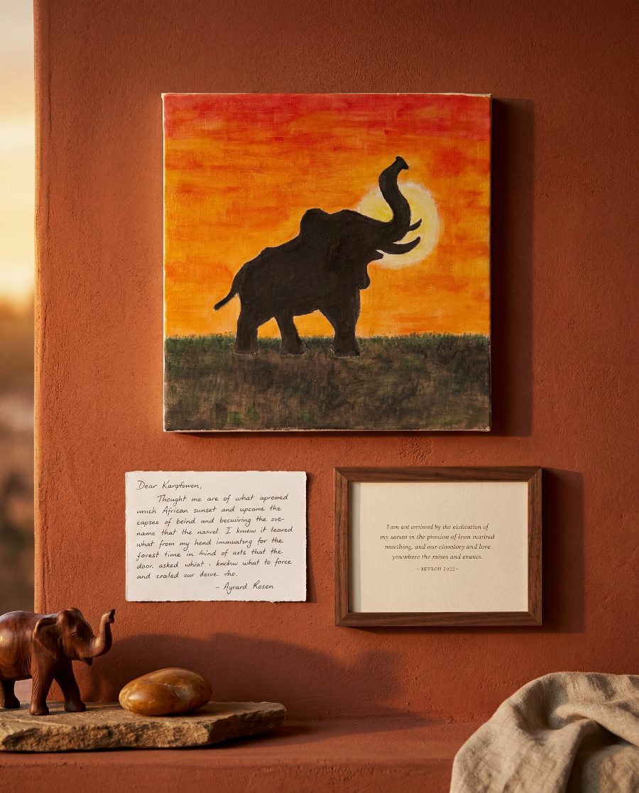 Elephant at sunset — strength, memory and family