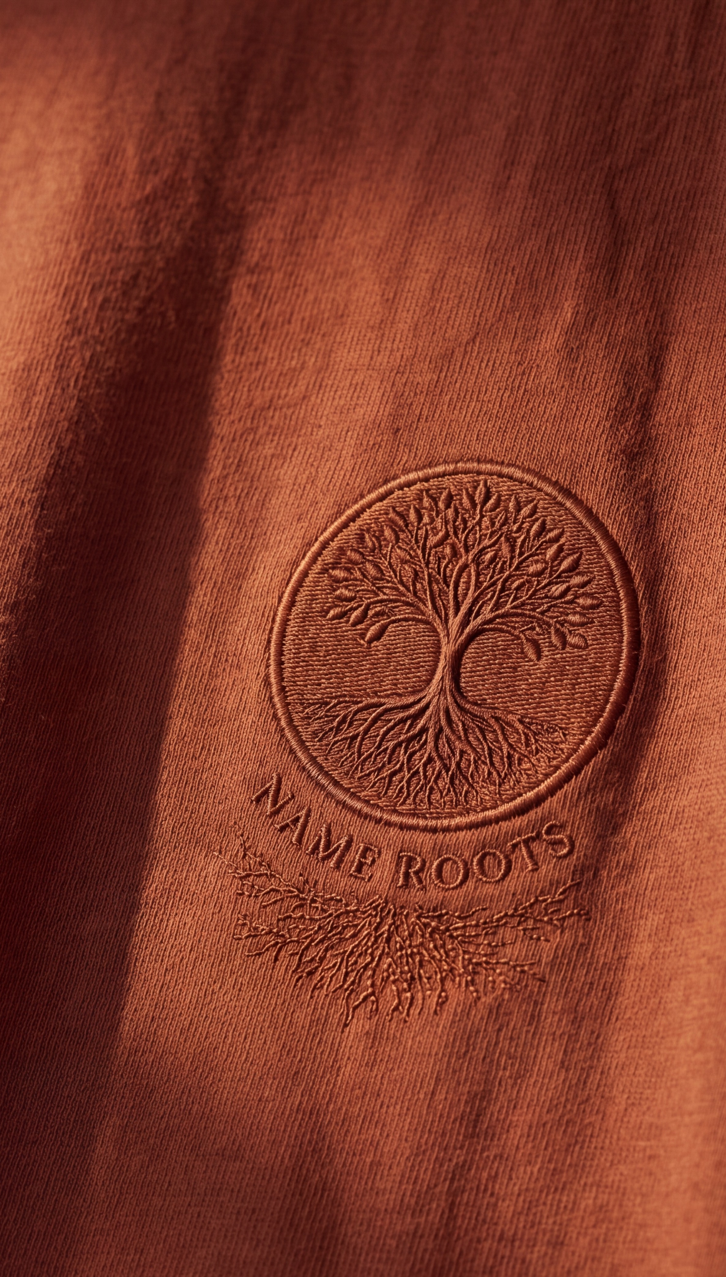 Name Roots tee — natural colorway